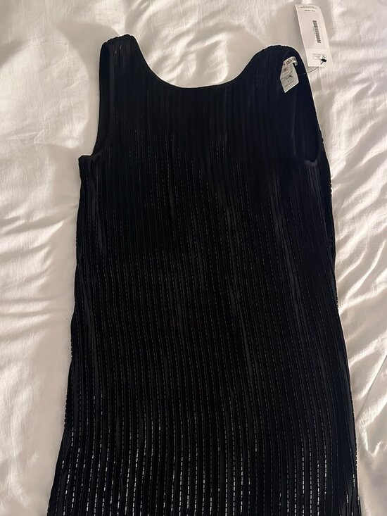 Alice + Olivia  Silk Beaded Mini Dress (Black, Small)